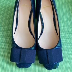 J Crew Celia Pump with Glitter Heel Sz 8.5